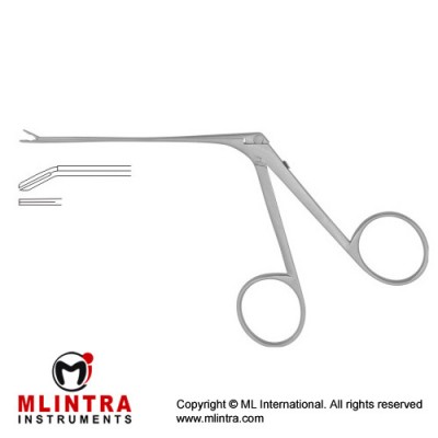 McGee Wire Bending Forceps Bent Downwards Stainless Steel, 8 cm - 3" Jaw Size 6.0 x 0.8 mm